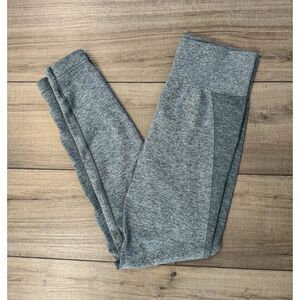 Gymshark Seamless Marled Green Logo Ankle Leggings Womens s Small Gym